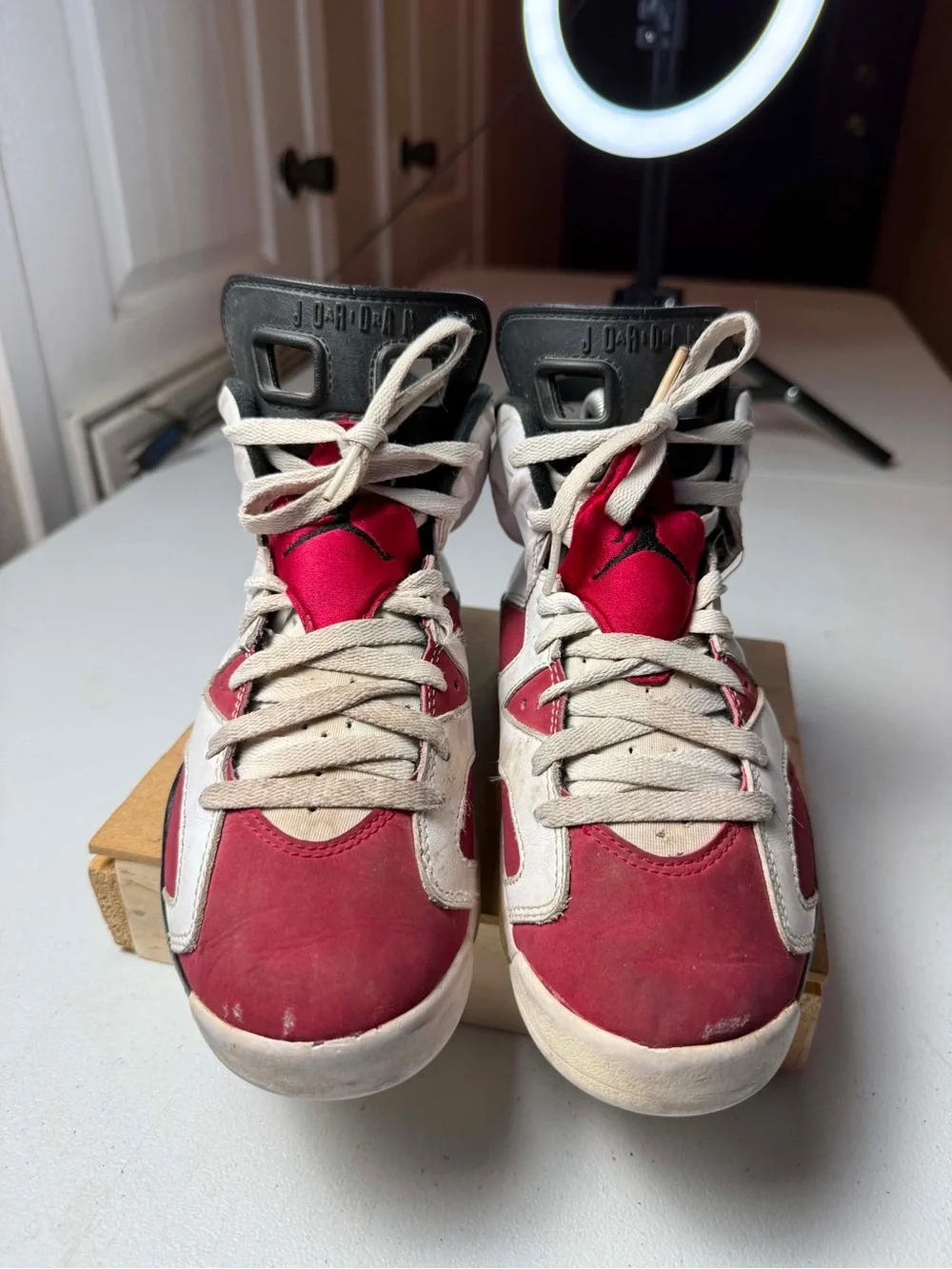Nike Air Jordan 6 Retro OG Mid Carmine size 5.5 OG VI White NO BOX